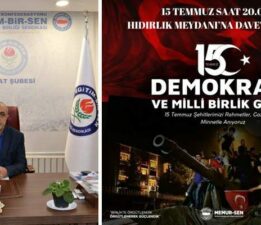 Başkan Ceylan’ın, “15 Temmuz Demokrasi ve Milli Birlik Günü” mesajı