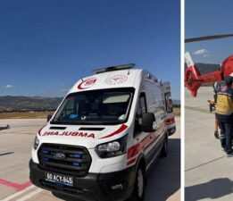 Tokat’ta parmakları kopan çocuk, helikopterle Ankara’ya sevk edildi