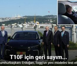 Cumhurbaşkanı Erdoğan, Togg’un yeni modeli T10F’yi test etti