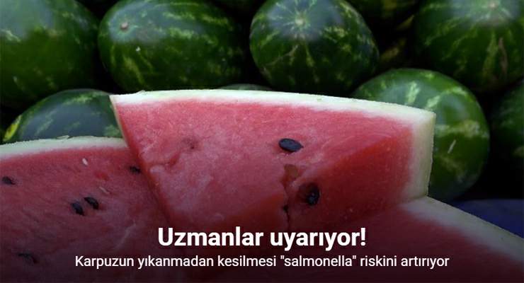 Karpuzun yıkanmadan kesilmesi “salmonella” riskini artırıyor