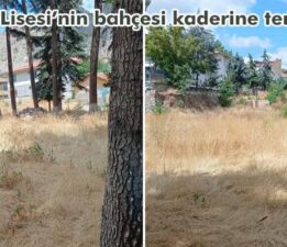 Atatürk Lisesi’nin bahçesi kaderine terk edildi