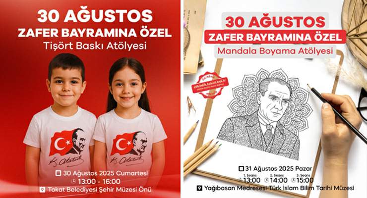 Tokat Belediyesi’nden 30 Ağustos Zafer Bayramı için 2 etkinlik