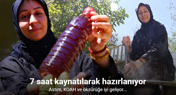 Sigara içenlere doğal çözüm, 7 saat kazanda pişirilen kozalak şurubu