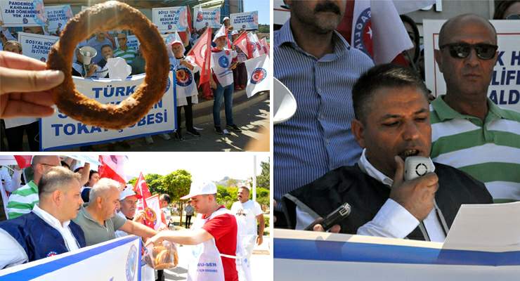 Türk Sağlık-Sen Tokat Şubesi’nden zam teklifine simitli sert tepki
