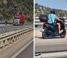 Kilometrelerce süren tehlikeli yolculuk kameraya yansıdı