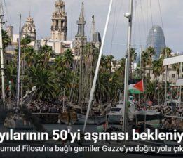 Sumud Filosu’na bağlı gemiler Gazze’ye insani yardım ulaştırmak için İspanya’dan yola çıktı