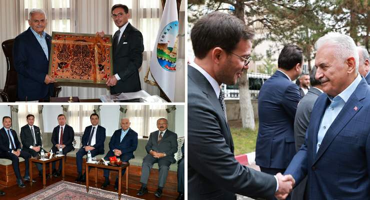 Binali Yıldırım, Tokat’ta Başkan Yazıcıoğlu ile bir araya geldi