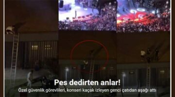Özel güvenlik görevlileri, konseri kaçak izleyen genci çatıdan aşağı attı
