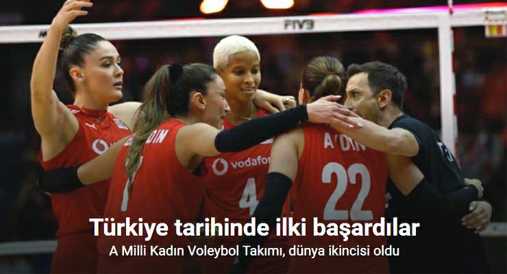 A Milli Kadın Voleybol Takımı, dünya ikincisi oldu
