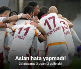 Aslan hata yapmadı, Galatasaray 3 puanı 2 golle aldı