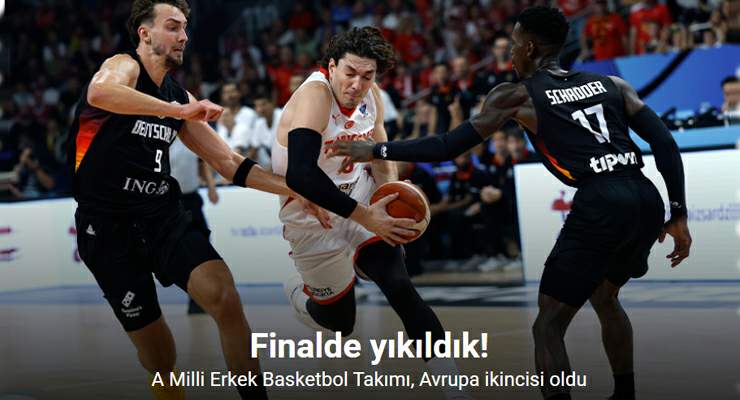 A Milli Erkek Basketbol Takımı, Avrupa ikincisi oldu