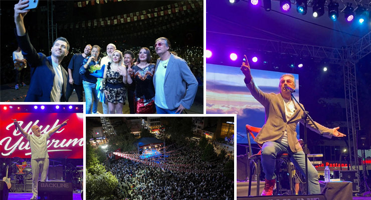 Erbaa’da 90’lar rüzgârı, “Zafer Konserleri” Cumhuriyet Meydanı’nı coşturdu