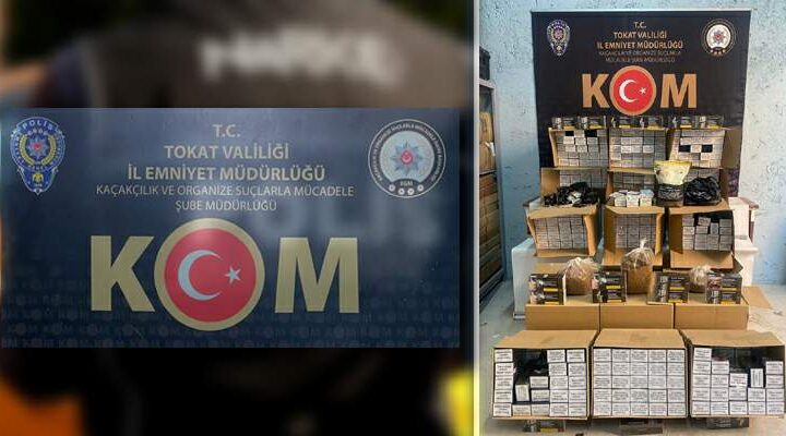 Tokat’ta kaçak tütün operasyonu: 180 bin adet makaron ele geçirildi