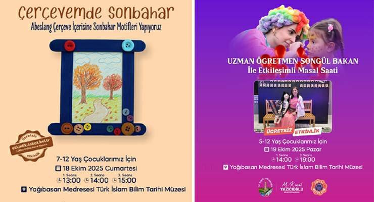 Tokat Belediyesi’nden çocuklar için haftasonu etkinlikleri