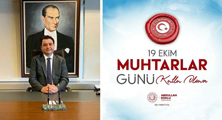 Vali Köklü’nün “19 Ekim Muhtarlar Günü” mesajı