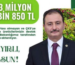 Cüneyt Aldemir, “Zirai dondan etkilenen çiftçilere 433 milyon TL destek verilecek”