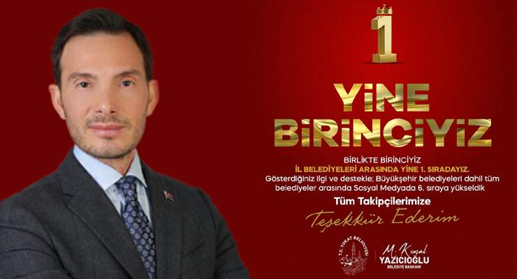 Tokat Belediyesi yine 1. oldu