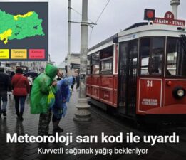 Meteoroloji sarı kod ile uyardı