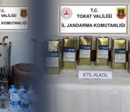 Tokat’ta 2 ayda 292 litre kaçak içki ele geçirildi