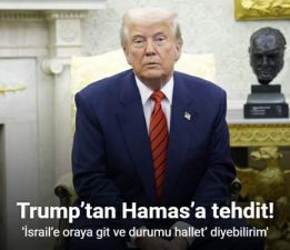 Trump’tan Hamas’a tehdit, “Ona (İsrail’e) ‘Oraya git ve durumu hallet’ diyebilirim”