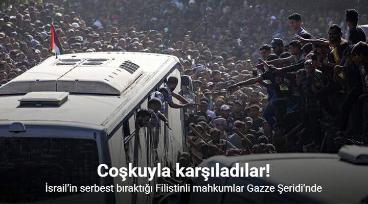 İsrail’in serbest bıraktığı Filistinli mahkumlar Gazze Şeridi’nde