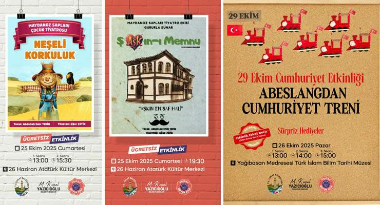Tokat Belediyesi’nden çocuklar için 3 ayrı haftasonu etkinliği