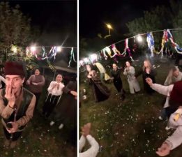 “Onbeşliler” set ekibi Tokat’ta dönem kıyafetleriyle düğün yapıp evlendi