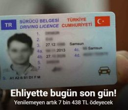 Eski tip ehliyetleri yenileme işlemi son gününde devam ediyor