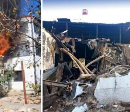 Tek katlı evde çıkan yangın 1 saatte söndürüldü