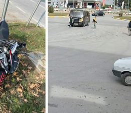 Tokat’ta minibüs motosiklete çarptı: 2 yaralı