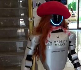 Robot işçi güzellik merkezinde mesaiye başladı