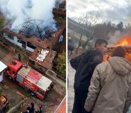 Erbaa’da elektrik kontağından çıkan yangın evi küle çevirdi