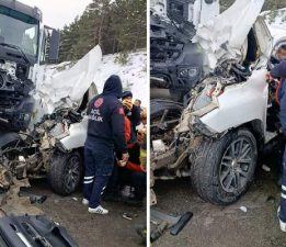 Tokat’ta kamyonet ile tır çarpıştı: 1 ölü, 2 yaralı