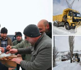 Tokat’ta kar timlerine Vali Abdullah Köklü’den tatlı ikramı