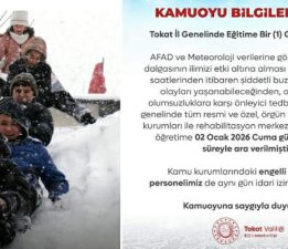 Tokat’ta okullara “Kar Tatili”