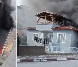 Tokat’ta evden yükselen yoğun duman mahalleliyi ayağa kaldırdı