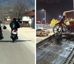 Tokat’ta trafik güvenliğini tehlikeye düşüren motosikletlilere ceza yağdı