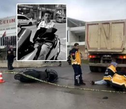 Kamyonla çarpışan motosiklet sürücüsü hayatını kaybetti