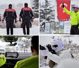 Zorlu kış şartlarında “Tokat Polisi” görev başında