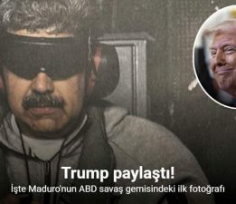 Trump, Maduro’nun ABD savaş gemisindeki fotoğrafını paylaştı