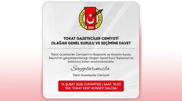 Tokat Gazeteciler Cemiyeti Olağan Kongresi 14 Şubat’ta