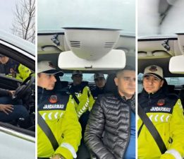 Tokat’ta kemer takmayan sürücüye kibar uyarı