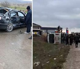 Tokat’ta öğrenci servisi otomobille çarpıştı: 6 öğrenci yaralandı