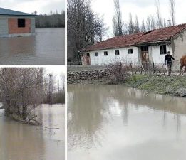 Çekerek ırmağı taştı, Yollar ve tarlalar sular altında kaldı
