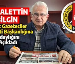 Cemalettin Bilgin, Tokat Gazeteciler Cemiyeti Başkanlığı’na adaylığını açıkladı