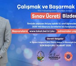 Tokat Belediyesi’nden YKS’ye girecek ihtiyaç sahibi öğrencilere destek