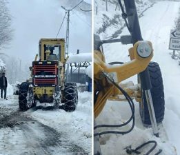 Erbaa’da kapanan köy yolu ekiplerin çalışmasıyla açıldı