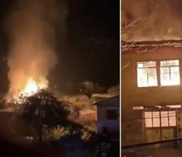 Tokat’ta alevler geceyi aydınlattı