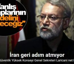 Laricani, “ABD’nin aksine uzun süreli savaşa hazırlıklıyız”