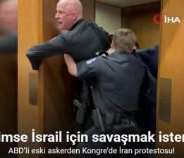 ABD Senatosu’nda eski askerden “Kimse İsrail için savaşmak istemiyor” protestosu
